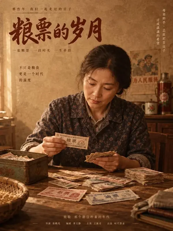 黄果AI官网《母亲的粮票》封面 - 年代情感短剧