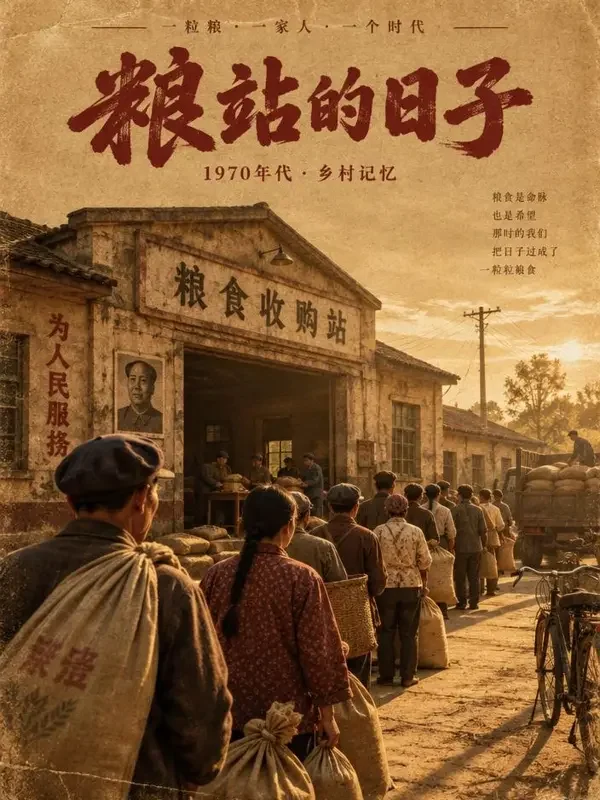黄果AI官网《粮站门口的风》封面 - 年代情感短剧